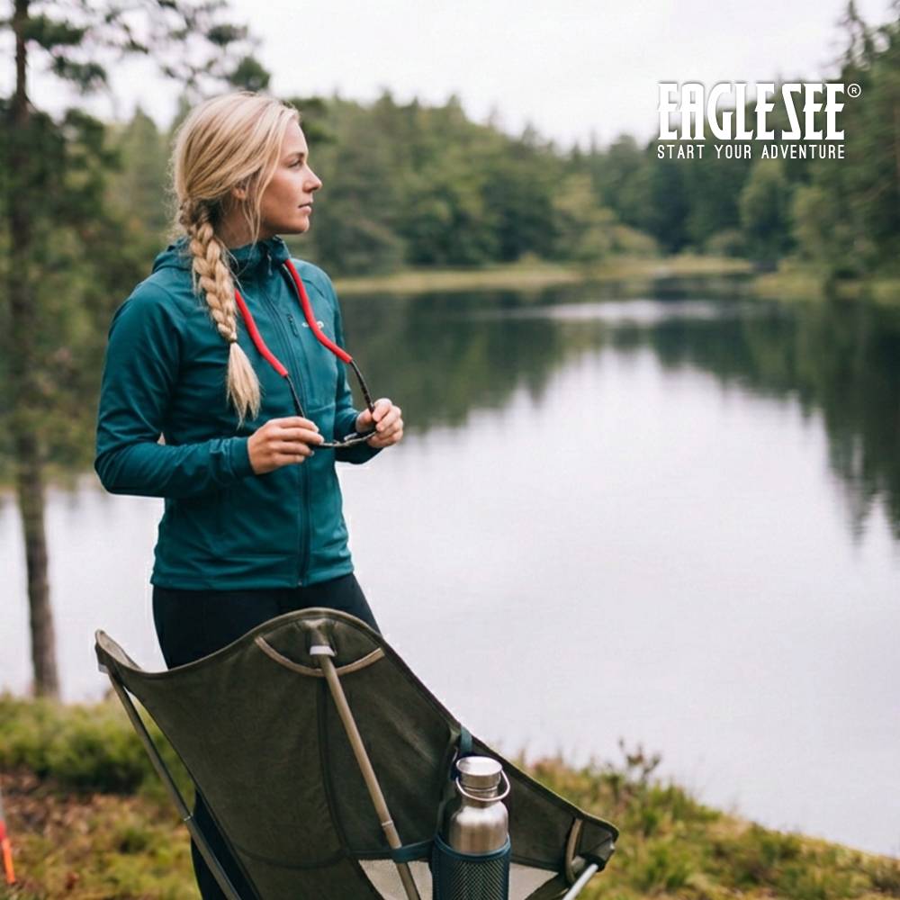 بند عینک مدل کتان ساده قرمز 