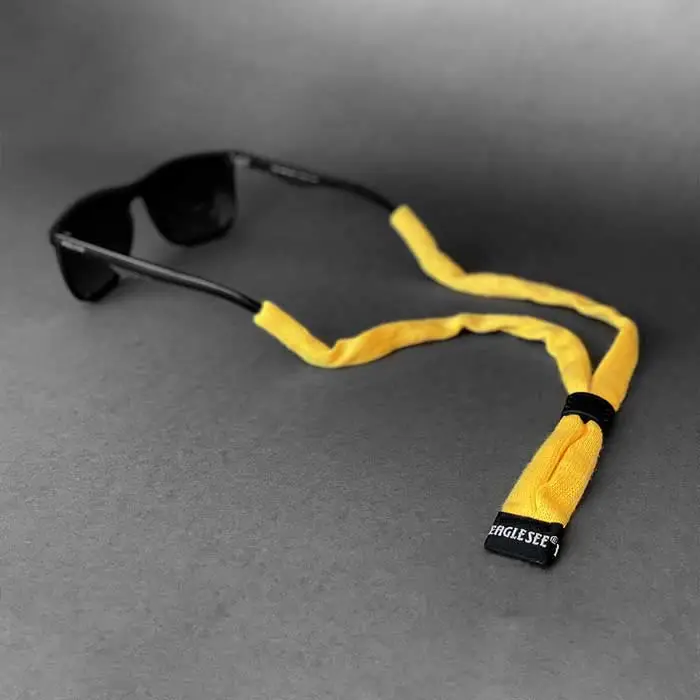 بند عینک مدل کتان ساده زرد 